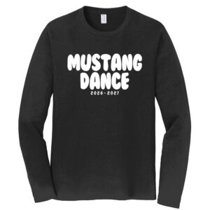 Mustang Dance Unisex Fan Favorite Cotton Long Sleeve Tee-Black