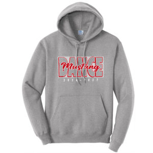 Mustang Dance Unisex Fleece Hooded Sweatshirt-Athletic Heather