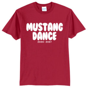 Mustang Dance Unisex Short Sleeve Tee-Red