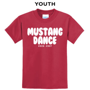 Mustang Dance Youth Short Sleeve Tee-Red