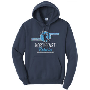 NE Volleyball Unisex Classic Core weight Cozy Pullover Hooded Sweatshirt – Navy