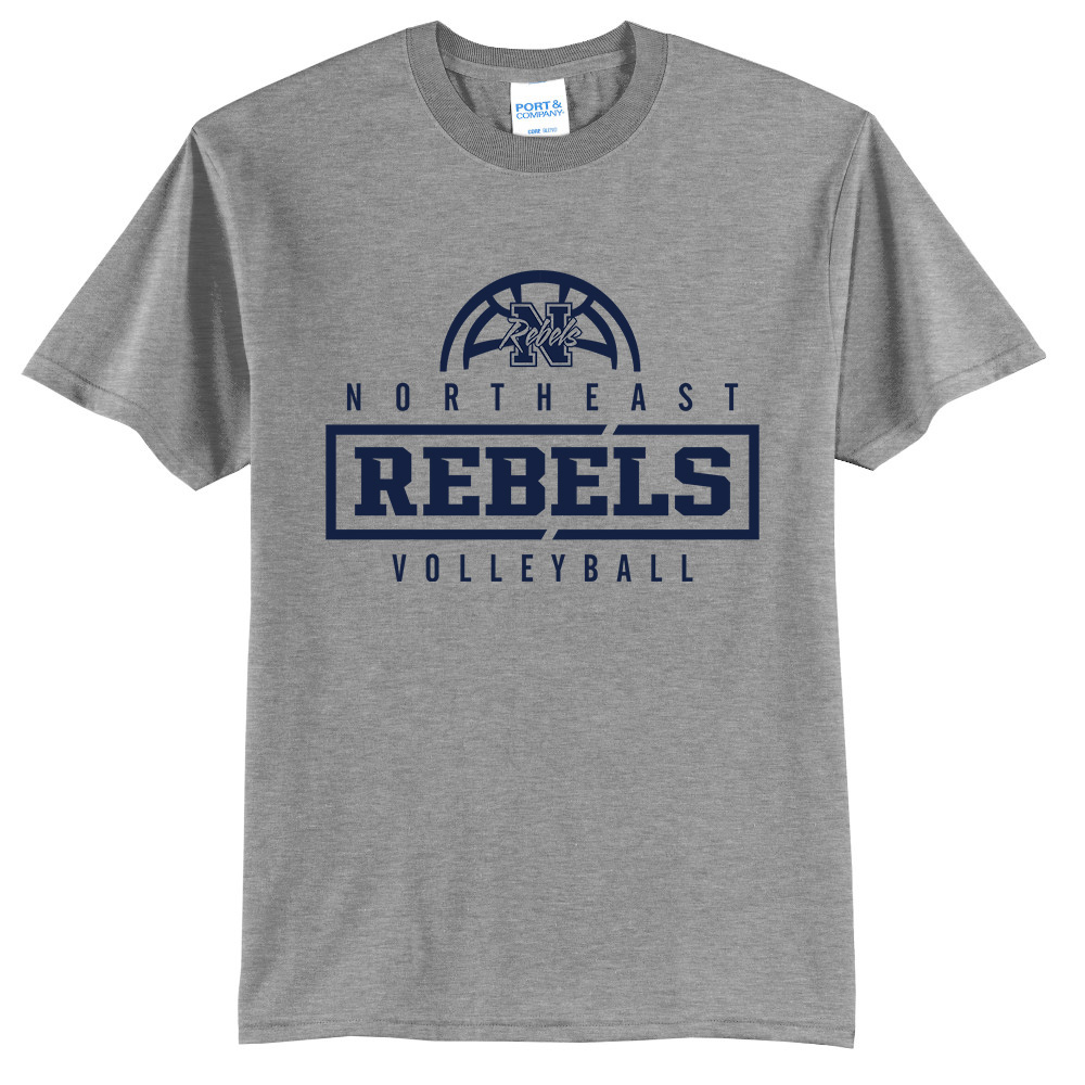 NE Volleyball Unisex Short Sleeve Tee- AthleticHeather