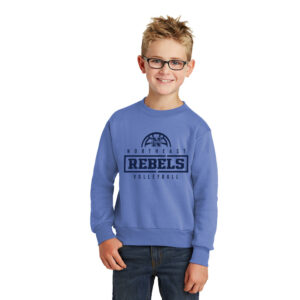NE Volleyball  Youth Crewneck Sweatshirt – Carolina Blue