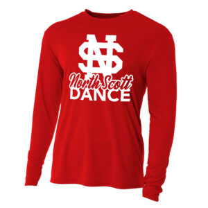 NS Dance Adult Cooling Performance long sleeve Crew Tee-Scarlet