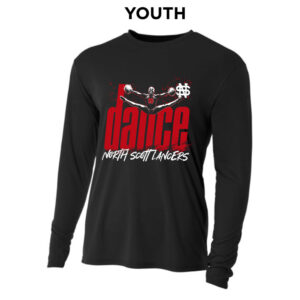 NS Dance Youth Cooling Performance long sleeve Crew Tee-Black