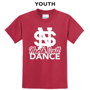 NS Dance Youth Short Sleeve Tee-Red