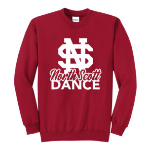 NS Dance Unisex Fleece Crewneck Sweatshirt-Red