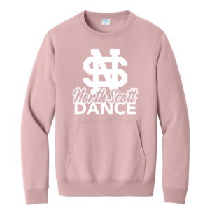 NS Dance Unisex Core Fleece Crewneck Pocket Sweatshirt-Pale Blush