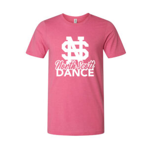 NS Dance Unisex Premium Short Sleeve Tee-Heather Charity Pink