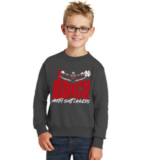 NS Dance Youth Fleece Crewneck Sweatshirt-Charcoal