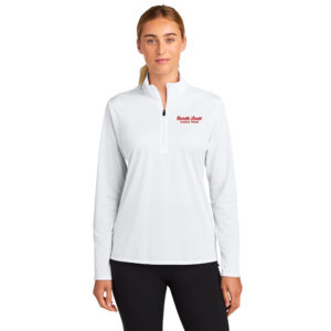NS Dance Sport-Tek Women’s Micropique Sport-Wick 1/4-Zip-White