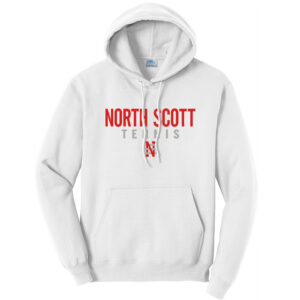 NS Tennis  Unisex Fleece Hooded Sweatshirt-White