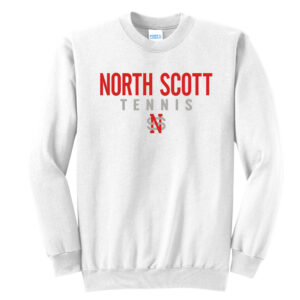 NS Tennis Unisex Fleece Crewneck Sweatshirt-White