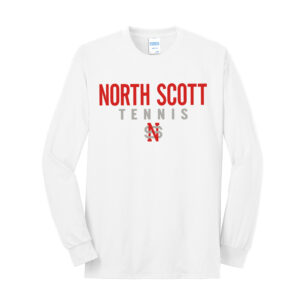 NS Tennis Unisex Cotton Long Sleeve Tee-White