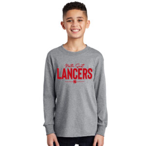 NS Tennis Youth Cotton Long Sleeve Tee-Athletic Heather