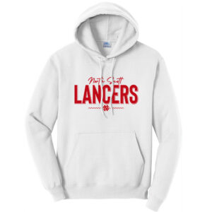 NS Tennis Unisex Fleece Hooded Sweatshirt-White