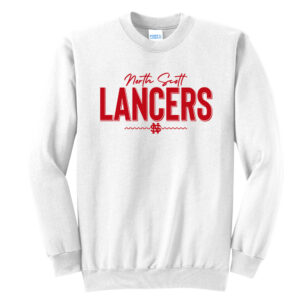 NS Tennis Unisex Fleece Crewneck Sweatshirt-White