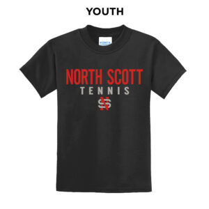 NS Tennis Youth Short Sleeve Tee-Black