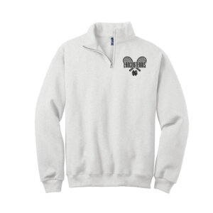 NS Tennis Jerzees NuBlend 1/4 Zip Cadet Collar Sweatshirt-Ash