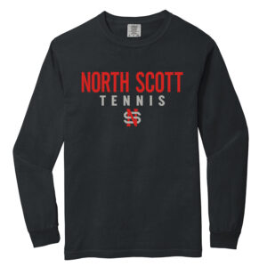 NS Tennis Comfort Colors Heavyweight Ring Spun Long Sleeve Tee Adult-Black