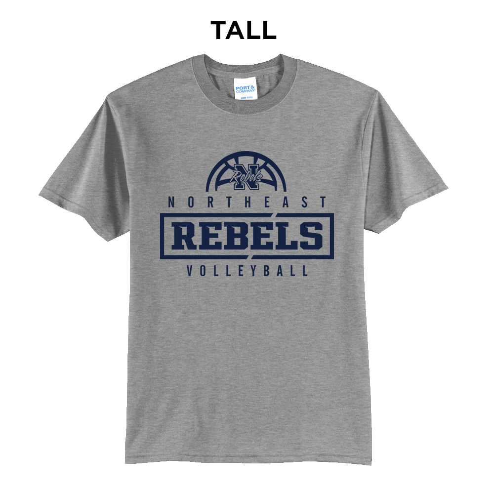 Northeast Volleyball Tall Short Sleeve T Shirts - Athletic Heather