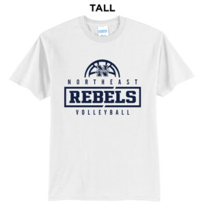Northeast Volleyball  Tall Short Sleeve T Shirts – White