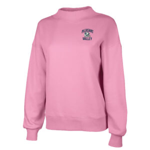 PV Football Charles River Women’s Willow Mock Neck Sweatshirt – Pink
