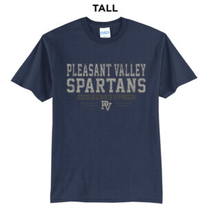 PV Football  Tall Core Blend short Sleeve T Shirts – Navy