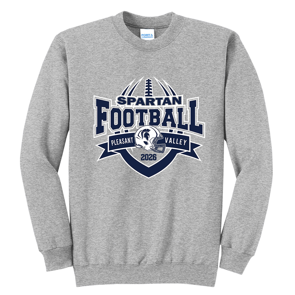 PV Football Unisex Core Fleece Crewneck Sweatshirt - AthleticHeather