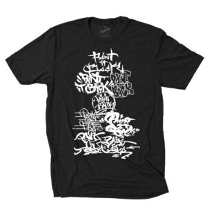 09. Paint it Back Graffiti Design Triblend Short Sleeve Tee-Black