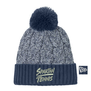 PV Spartan Tennis New Era Marled Knit Pom Beanie – DeepNavyGreyWhite