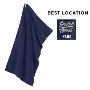 Port Authority Grommeted Microfiber Golf Towel-Navy