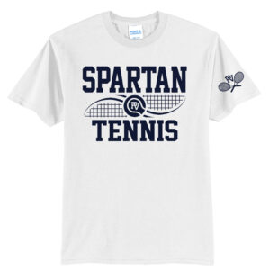 PV Spartan Tennis Unisex Short Sleeve Tee – White
