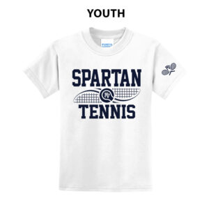 PV Spartan Tennis Youth Short Sleeve Tee – White