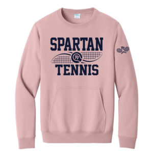 PV Spartan Tennis Unisex Core Fleece Crewneck Pocket Sweatshirt – PaleBlush