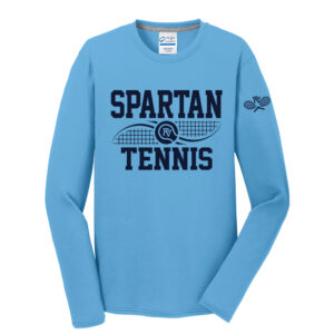 PV Spartan Tennis Men Long Sleeve Essential Blended Performance Tee – AquaticBlue