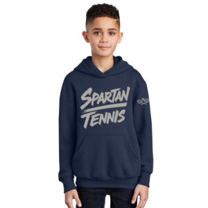 PV Spartan Tennis Youth Hooded Sweatshirt – Navy