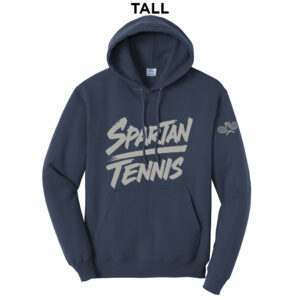 PV Spartan Tennis TALL Classic Pullover Hooded Sweatshirt – Navy
