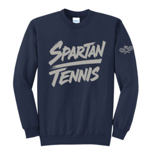PV Spartan Tennis Unisex Core Fleece Crewneck Sweatshirt – Navy