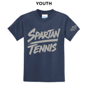 PV Spartan Tennis Youth Short Sleeve T Shirt – Navy