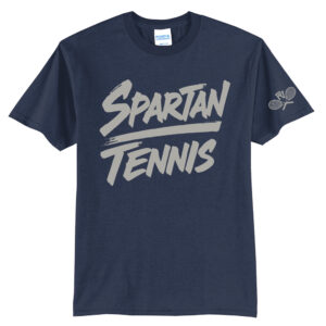 PV Spartan Tennis Unisex Short Sleeve Tee – Navy