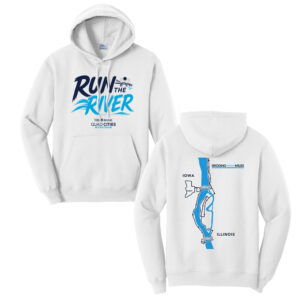 QC Marathon Unisex Fleece Hooded Sweatshirt-White