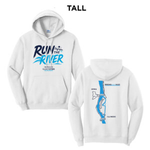 QC Marathon Tall Fleece Hooded Sweatshirt-White