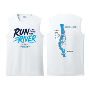 QC Marathon Port Company Men Performance Sleeveless Tee-White