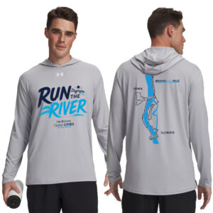 QC Marathon Under Armour Mens Team Vanish Performance Hoodie-Mod Grey