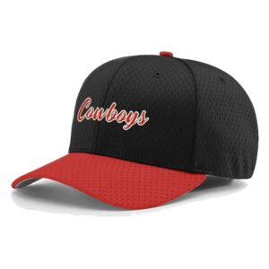 Sidney Cowboys FB Richardson Pro-Mesh Flex Fit Cap Combination-Black/Red