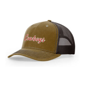 Sidney Cowboys FB Richardson  Hawthorne Trucker  Mesh Back Adjustable back cap Split-Whisky/Brown