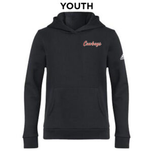 Sidney Cowboys FB Adidas Youth Fleece Hooded Sweatshirt- Black  (YS)