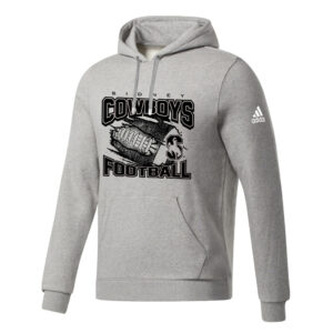 Sidney Cowboys FB Adidas Fleece Hooded Sweatshirt- MedGrey Heather
