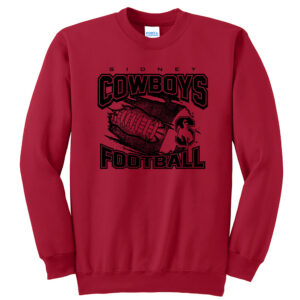 Sidney Cowboys FB Unisex Fleece Crewneck Sweatshirt-Red